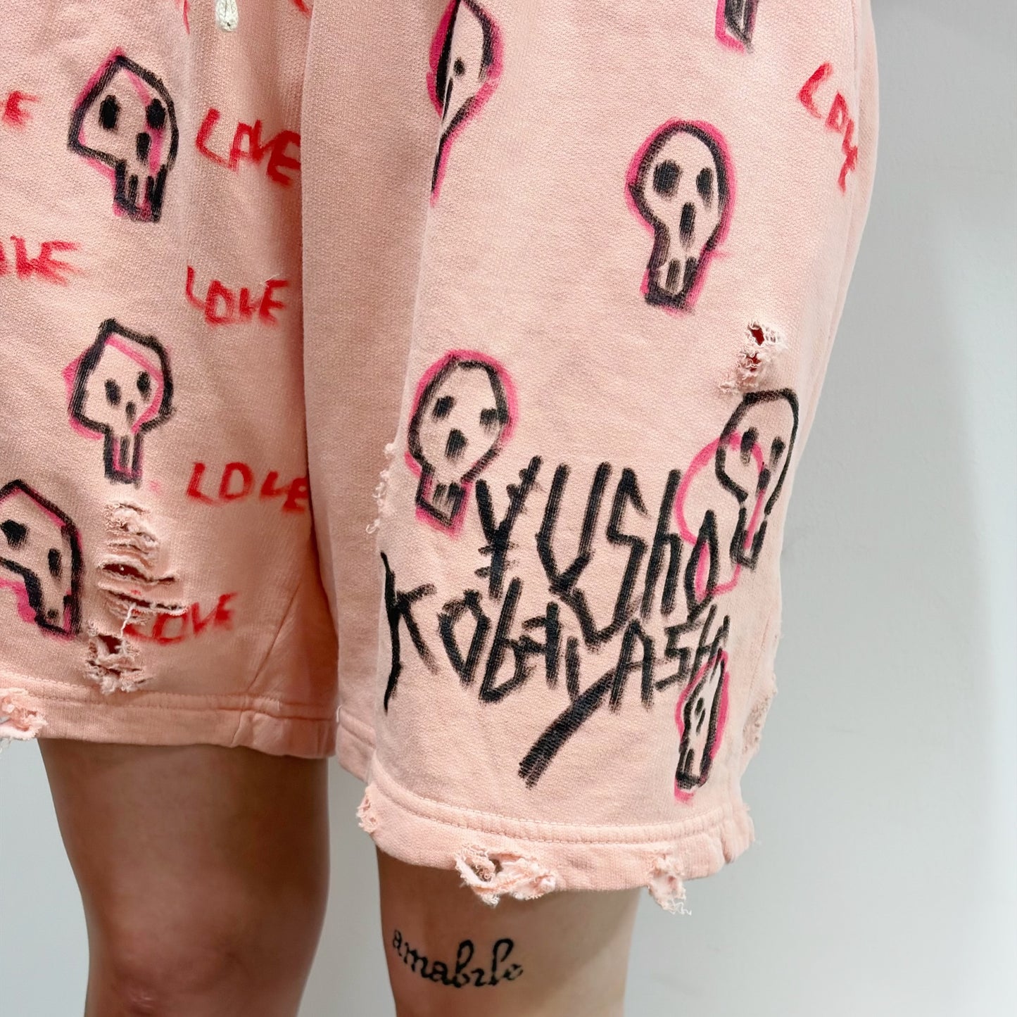 Paint half pants / Pink / ペイントハーフパンツ | シープ / SHEEP