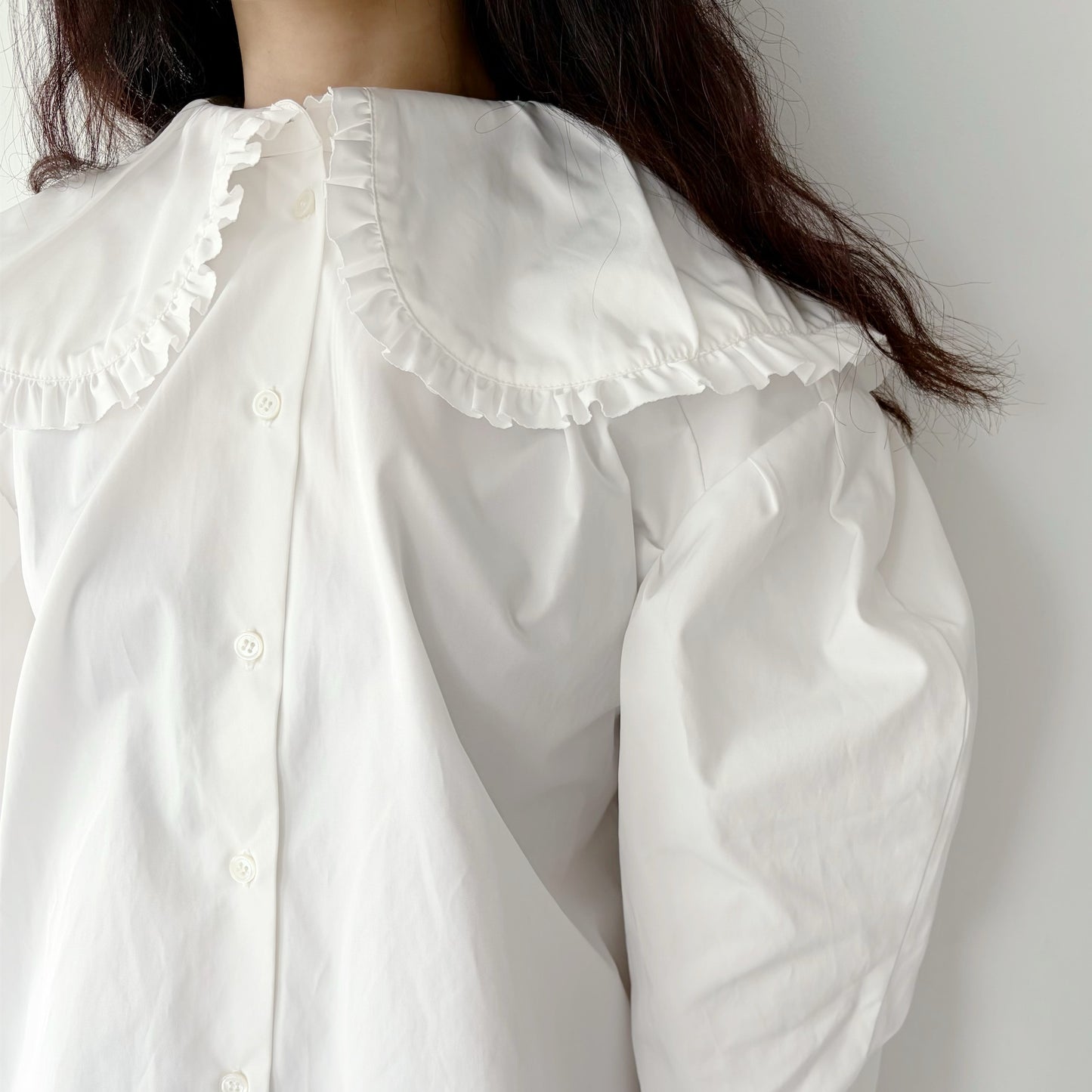 DOLL COLLAR SHIRT / WHITE / ドールカラーシャツ