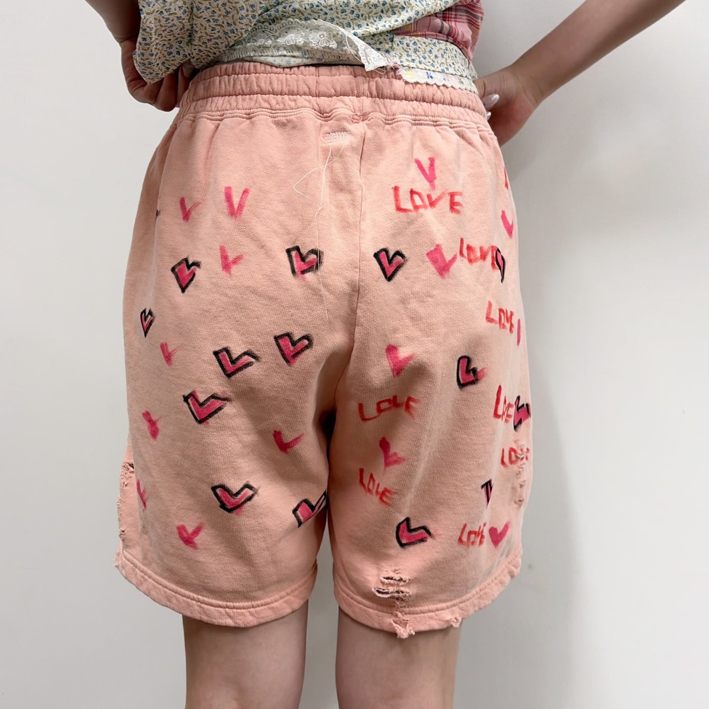 Paint half pants / Pink / ペイントハーフパンツ | シープ / SHEEP