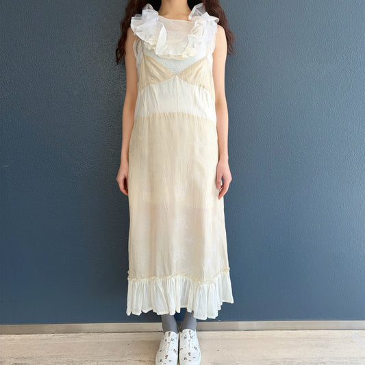 Camisole dress / Off White / キュプラ花柄キャミソール