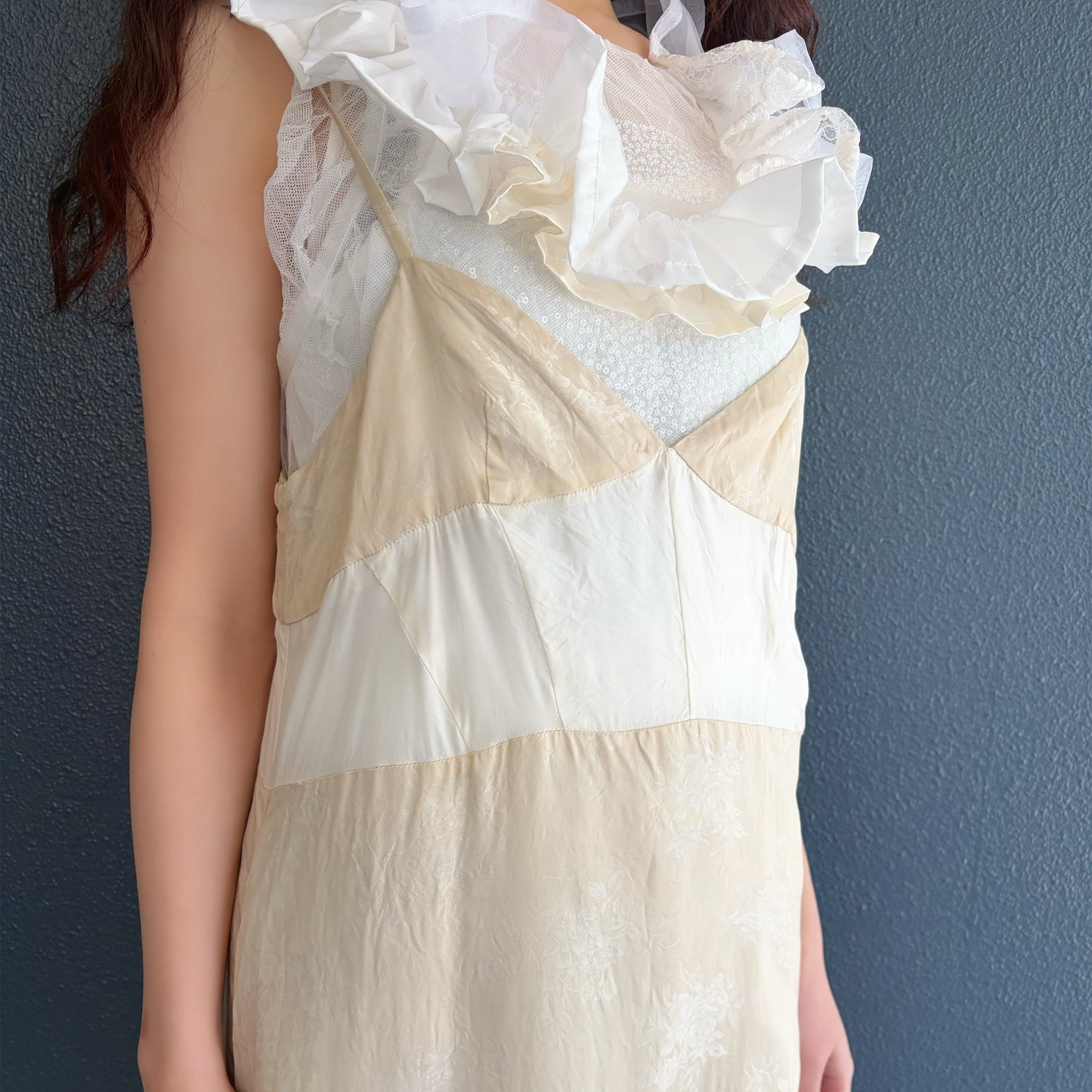 Camisole dress / Off White / キュプラ花柄キャミソール