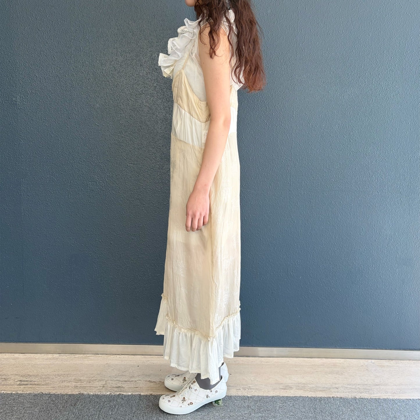 Camisole dress / Off White / キュプラ花柄キャミソール