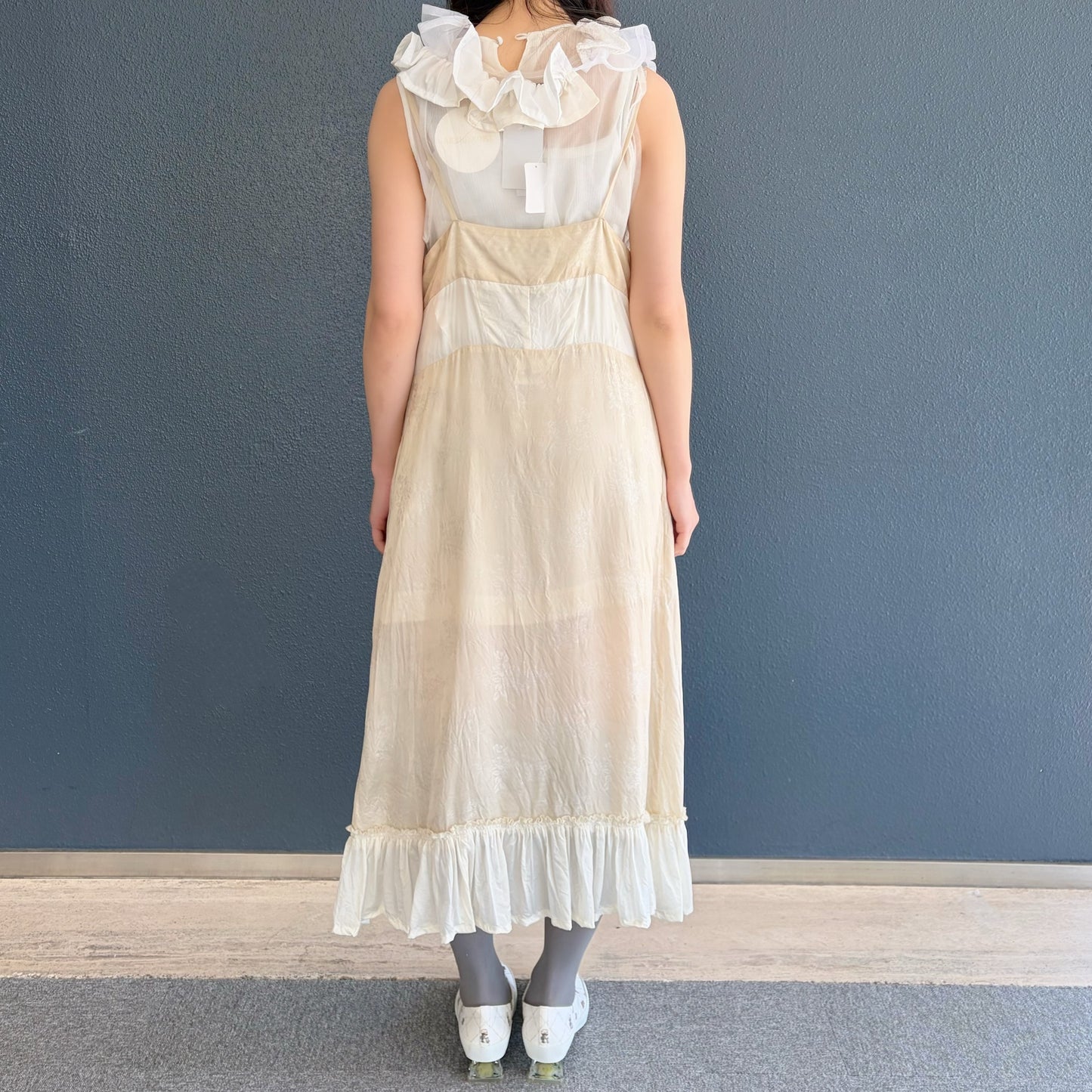 Camisole dress / Off White / キュプラ花柄キャミソール