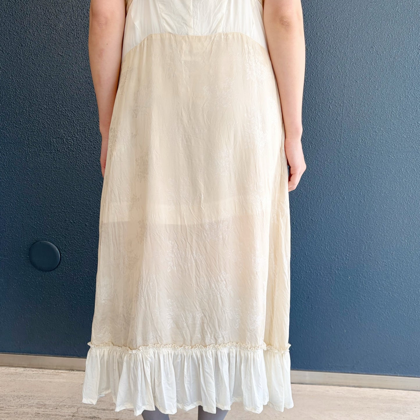 Camisole dress / Off White / キュプラ花柄キャミソール