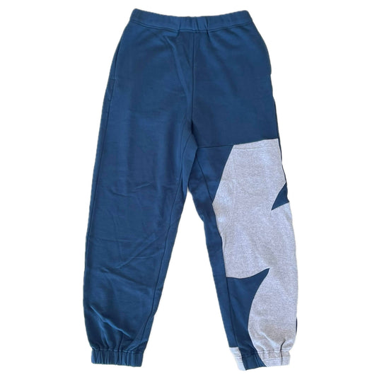 TWO-TONE UNE UNE SWEAT PANTS / BLUE / パターンスウェットパンツ