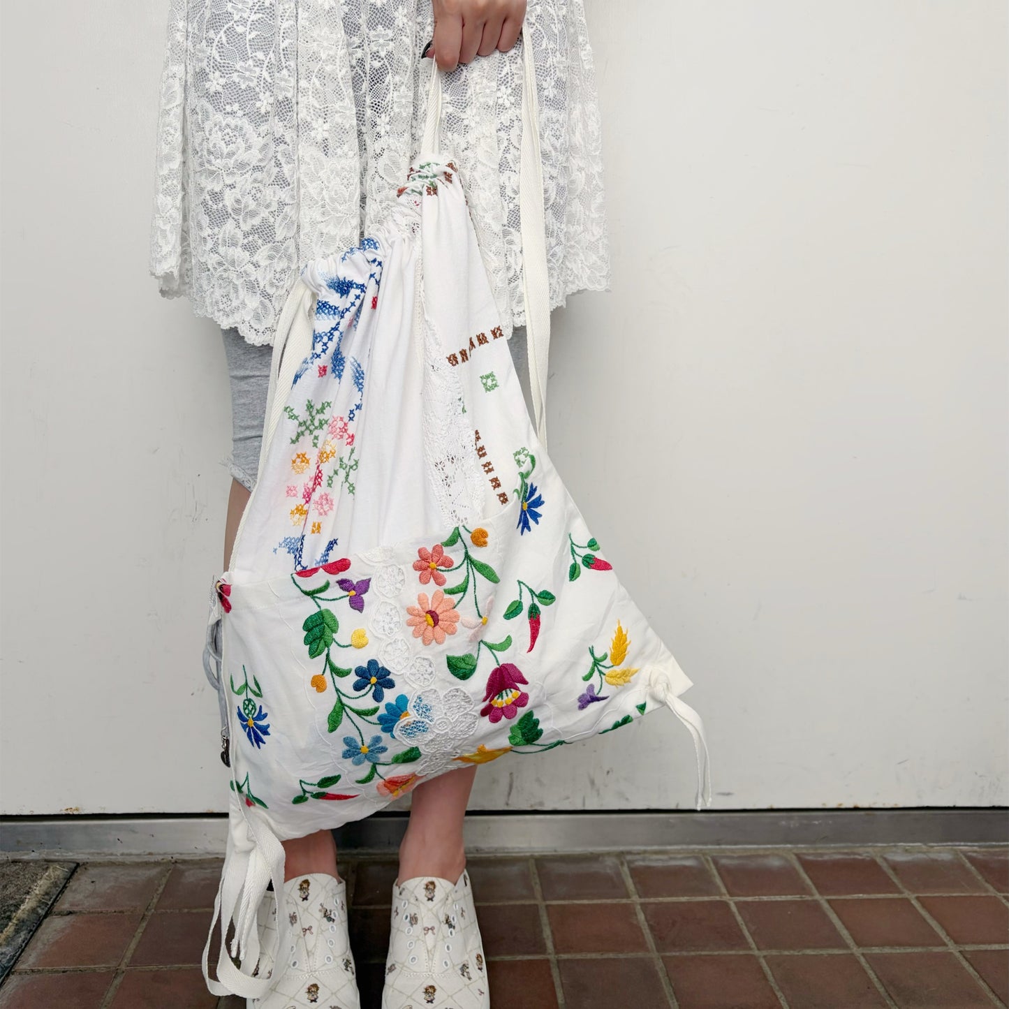 TABLECLOTH drawstring backpack / テーブルクロスバックパック