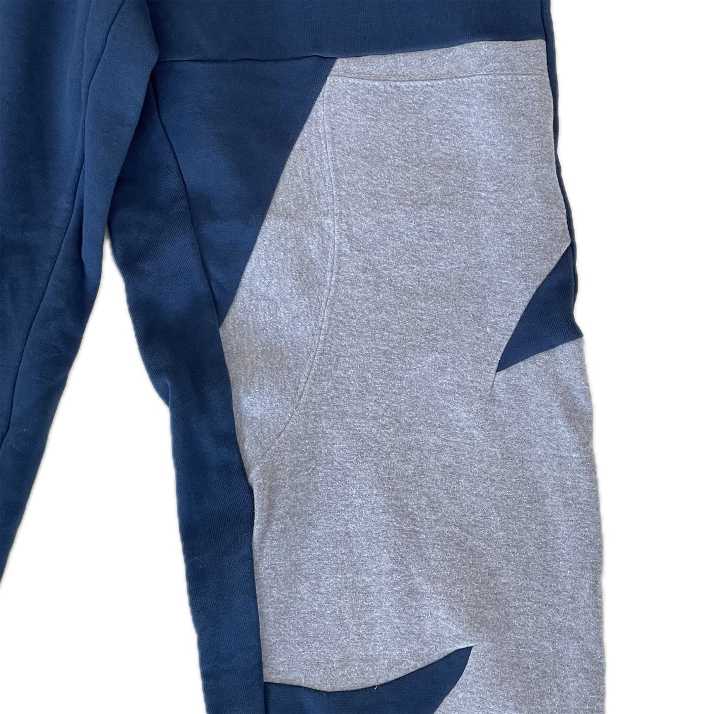 TWO-TONE UNE UNE SWEAT PANTS / BLUE / パターンスウェットパンツ