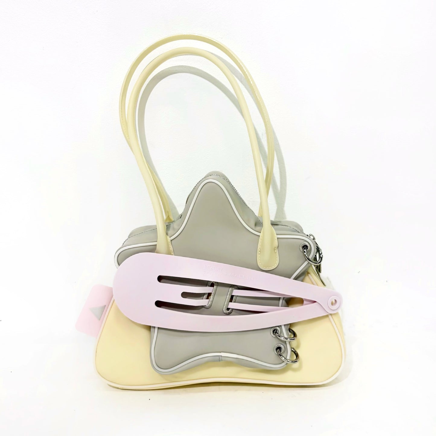 Star hair clip shoulder bag / Cream Grey / スターヘアクリップバッグ
