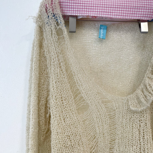 Drape knit jumper / Beige / ドレープニットトップ