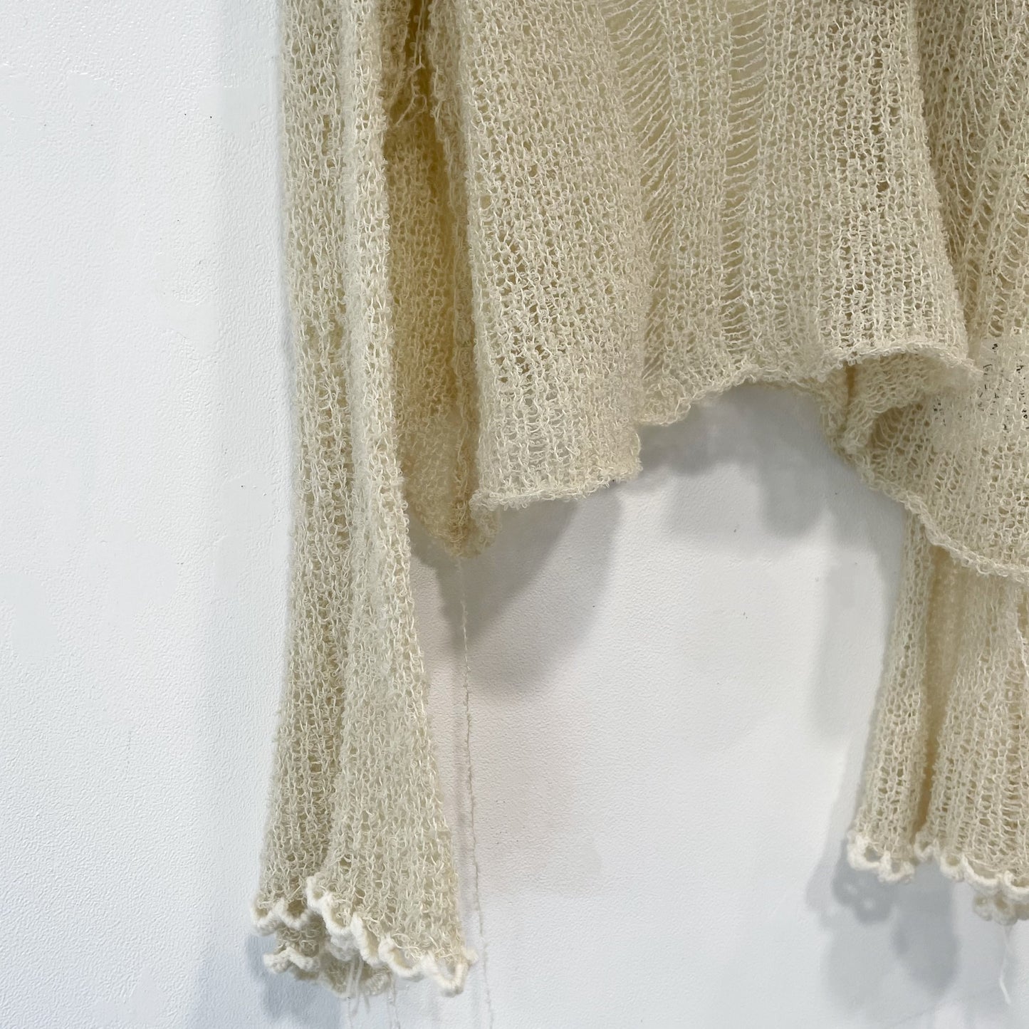 Drape knit jumper / Beige / ドレープニットトップ