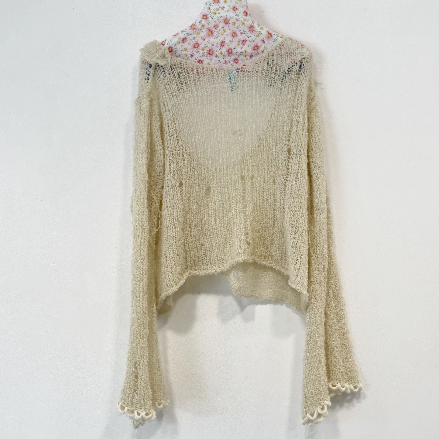 Drape knit jumper / Beige / ドレープニットトップ