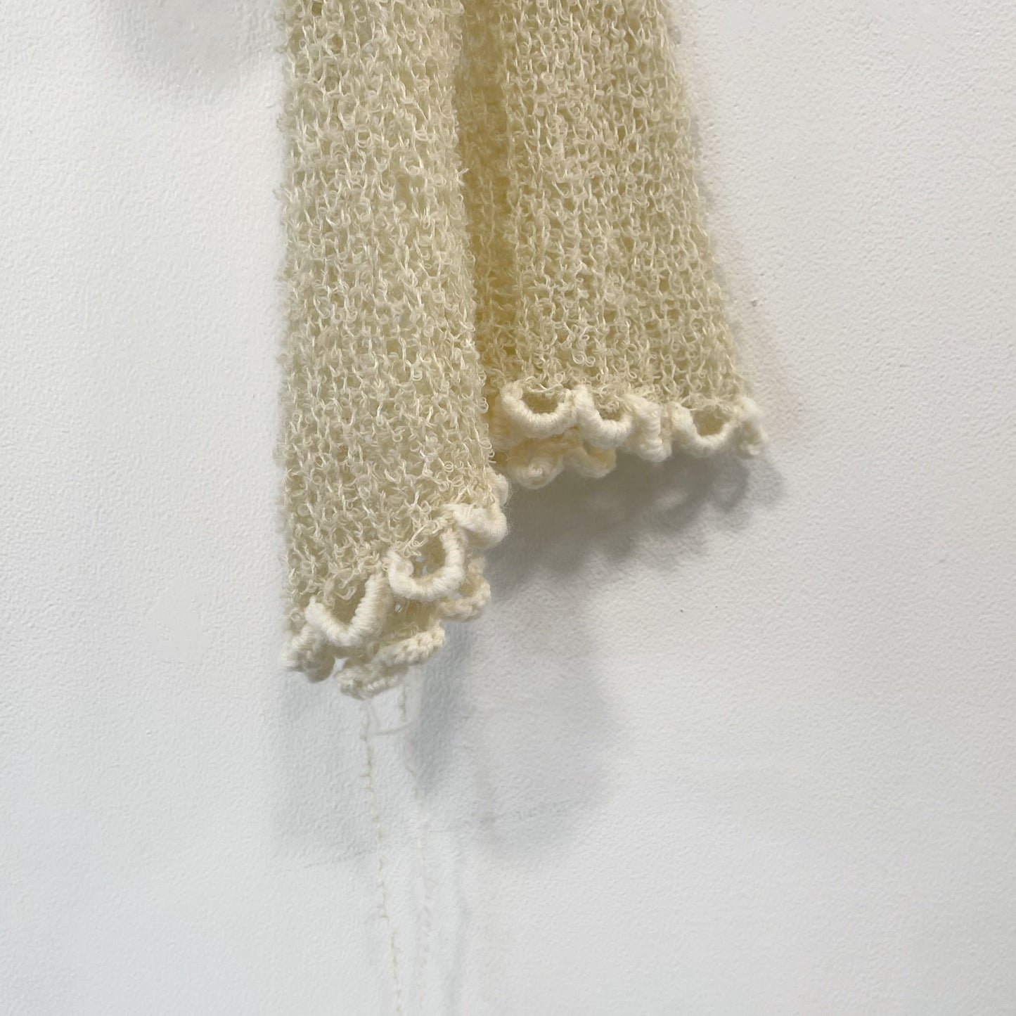 Drape knit jumper / Beige / ドレープニットトップ