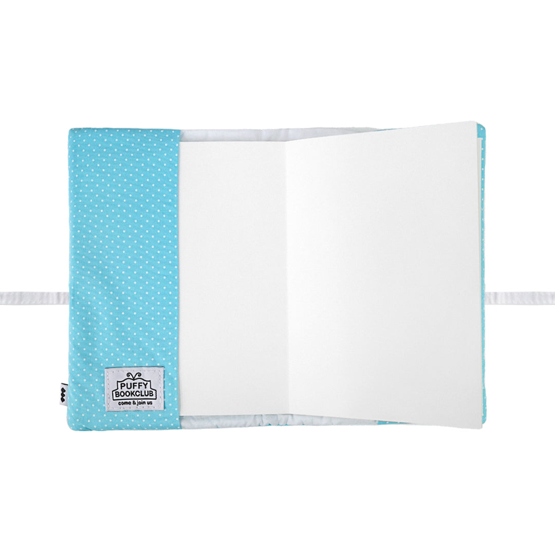 【SHEEP LIMITED】Puffy Bed Book / dot blue / ノート付きブックカバー