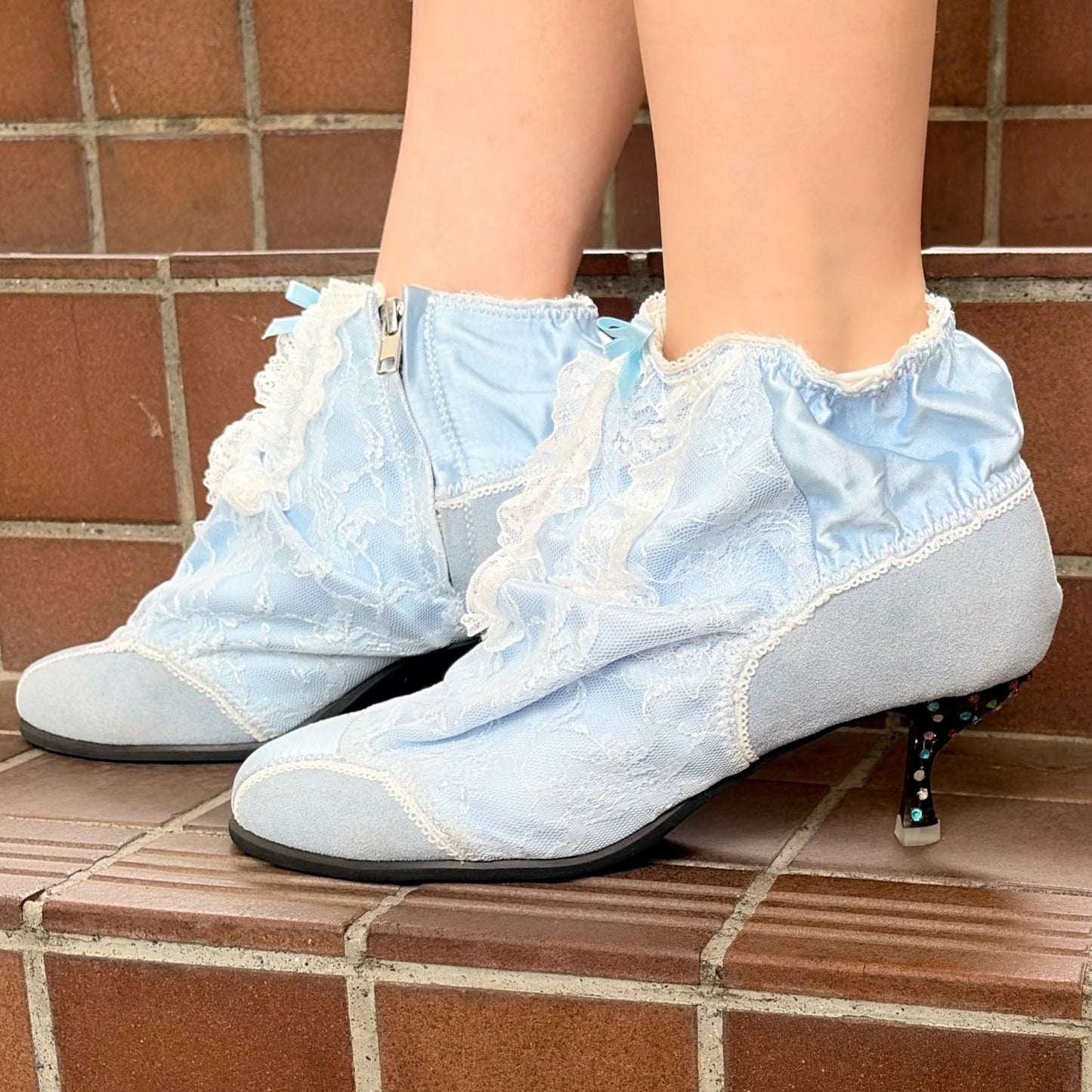 PANTY SHORT BOOTS / BLUE / ランジェリーショートブーツ