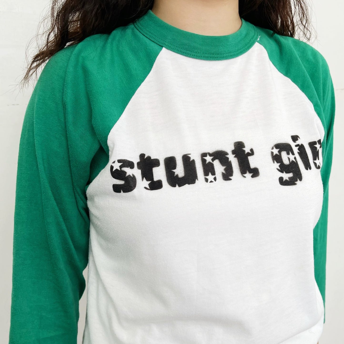 Stunt girl baseball tee / エアブラシTシャツ