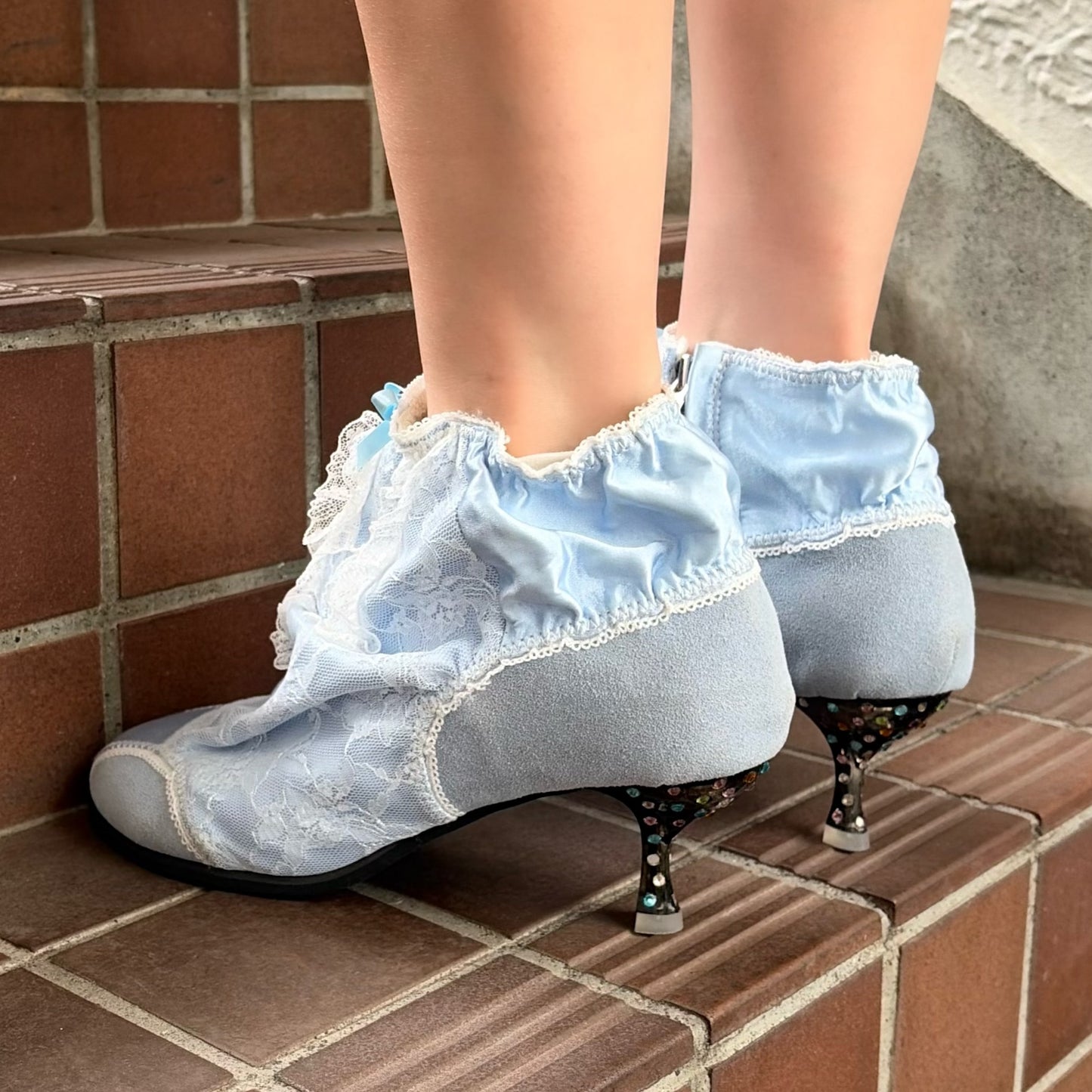 PANTY SHORT BOOTS / BLUE / ランジェリーショートブーツ