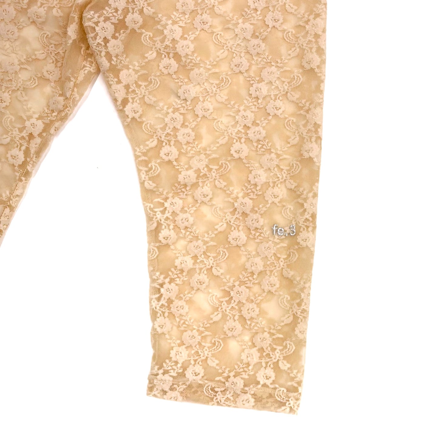 [fe.3] lace half leggings / cream / レースハーフレギンス