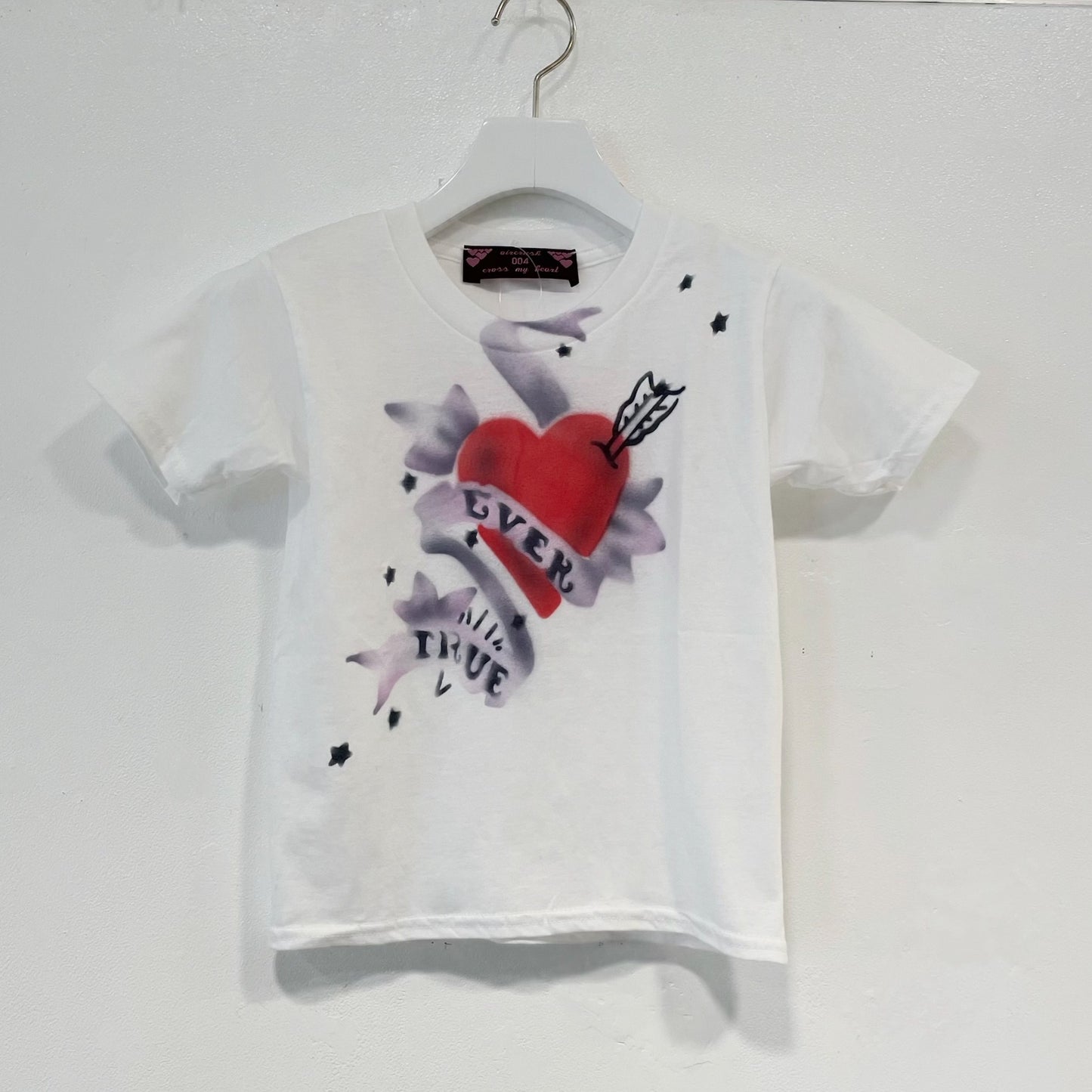 White ever true tee XS / エアブラシTシャツ
