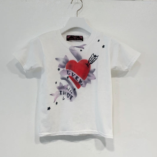 White ever true tee XS / エアブラシTシャツ