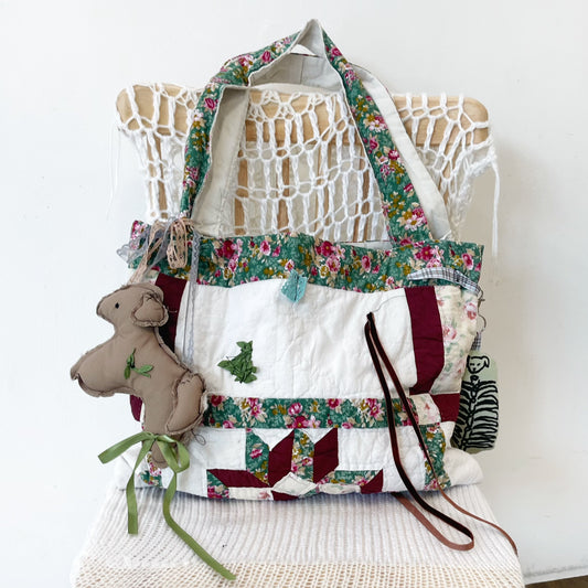 Patch work Bag+ / White / パッチワークビッグバッグ