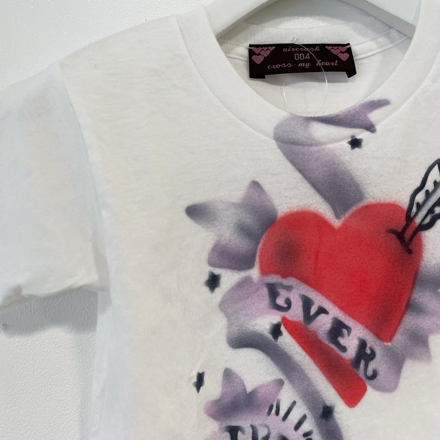 White ever true tee XS / エアブラシTシャツ