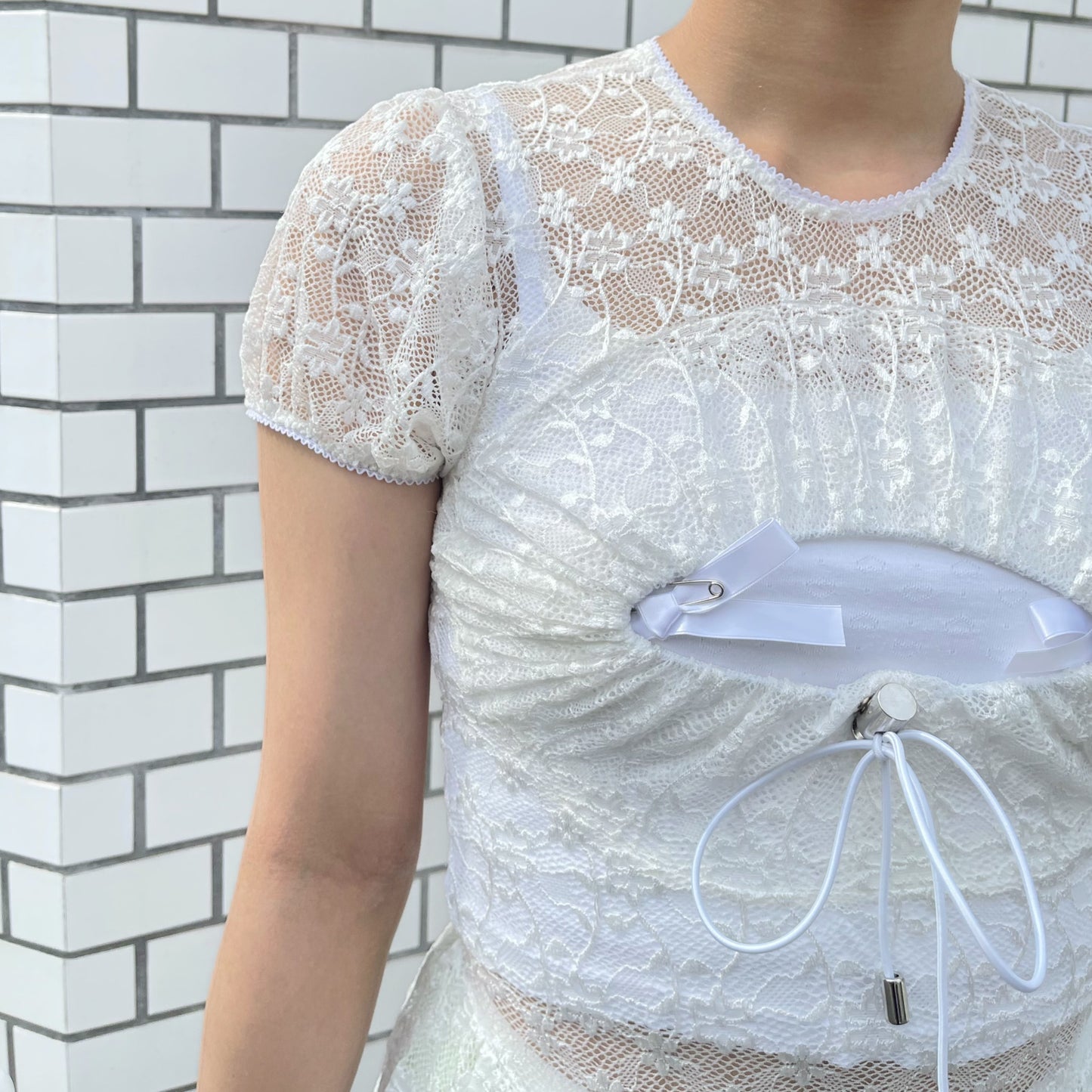 CIRCLE LACE DRESS / WHITE / サークルレースドレス
