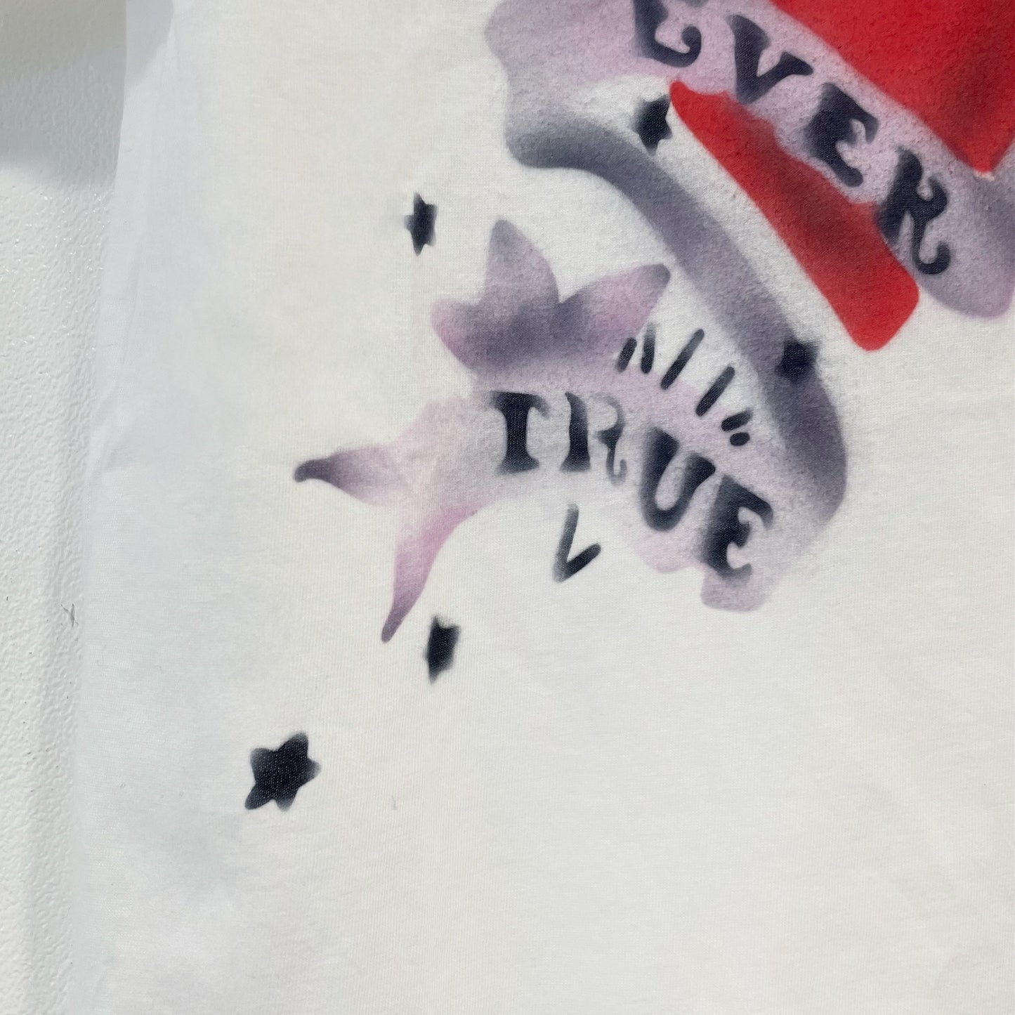 White ever true tee XS / エアブラシTシャツ