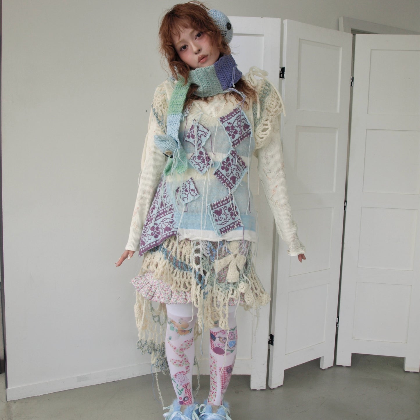 Quilt harf pants / Flower / キルトハーフパンツ
