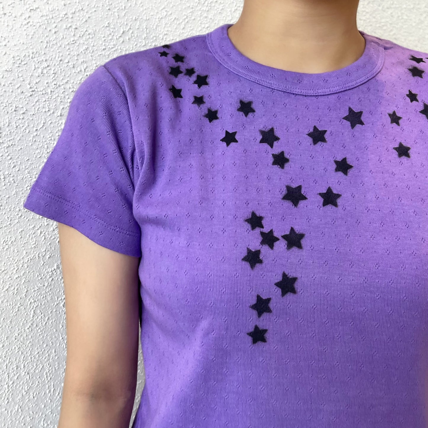 necklace tee / purple / エアブラシTシャツ
