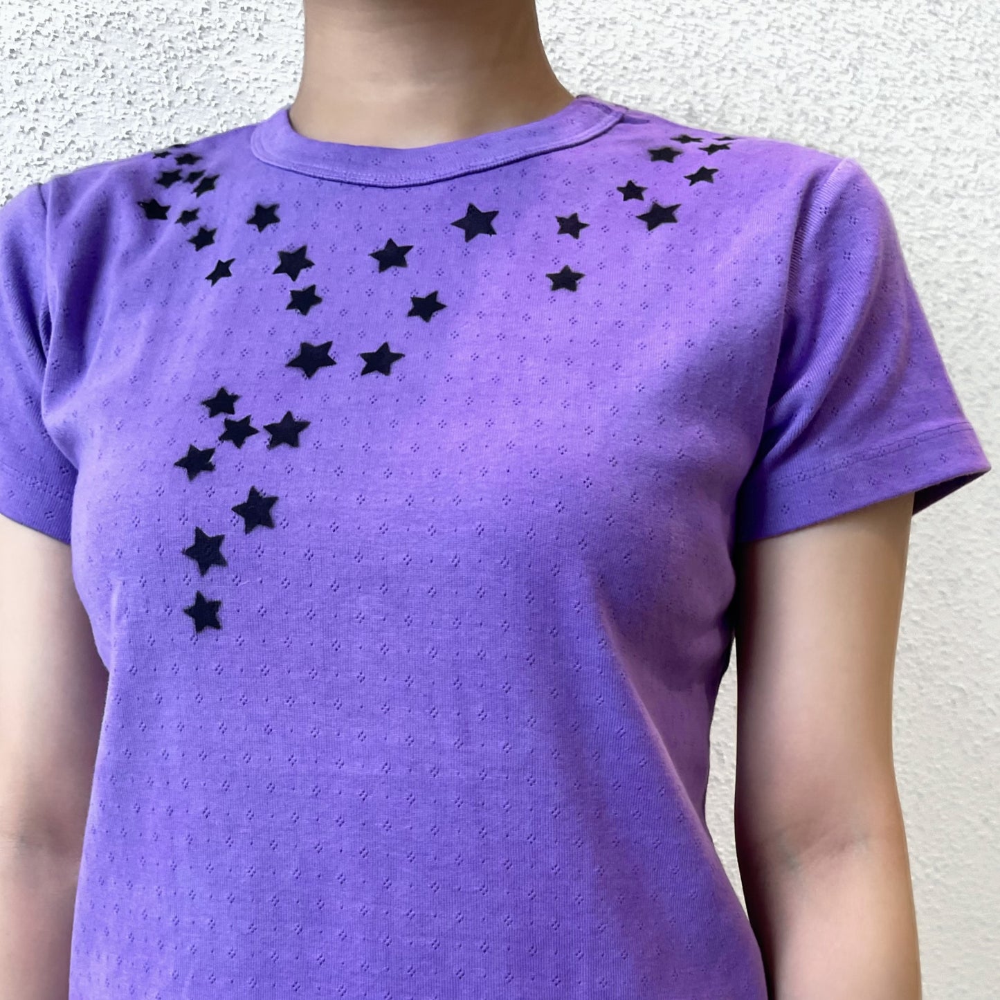 necklace tee / purple / エアブラシTシャツ