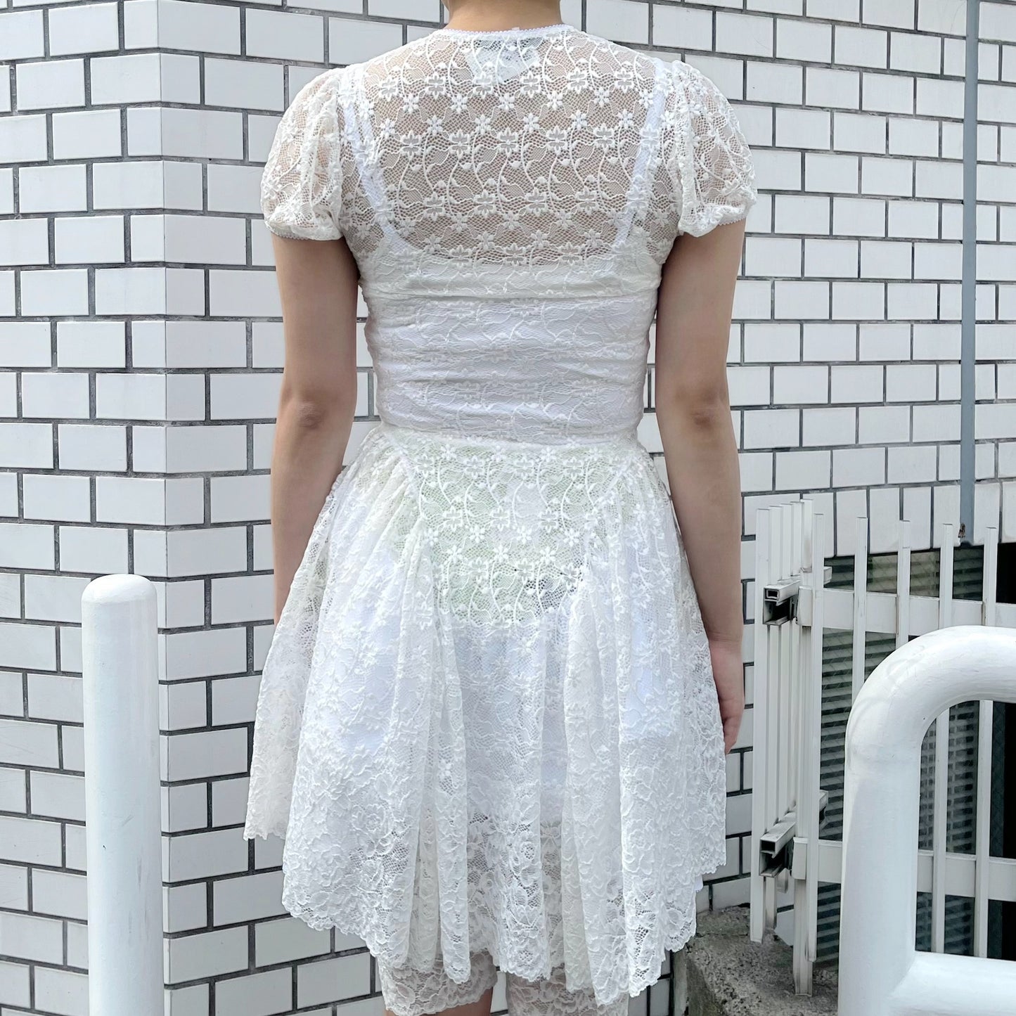 CIRCLE LACE DRESS / WHITE / サークルレースドレス
