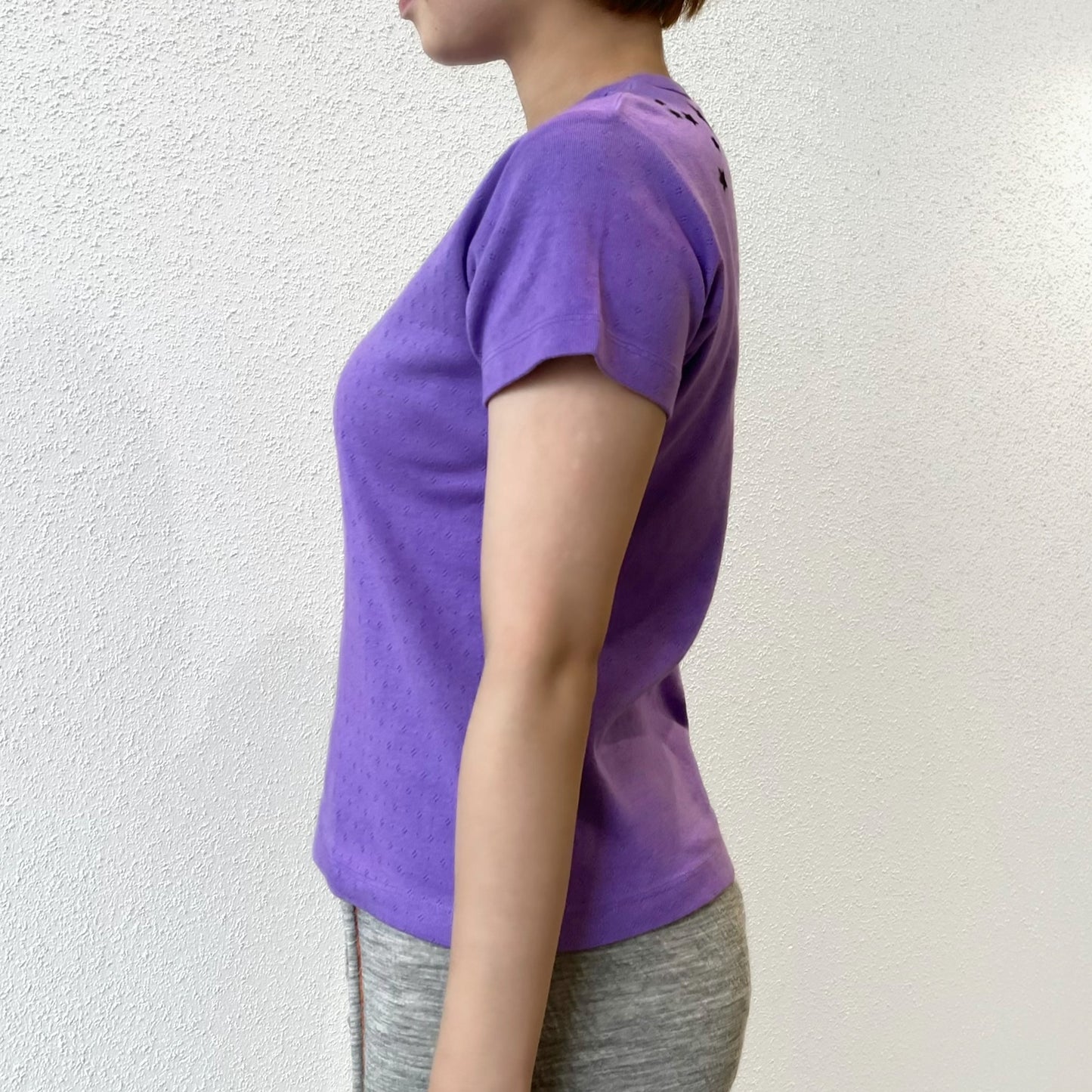 necklace tee / purple / エアブラシTシャツ
