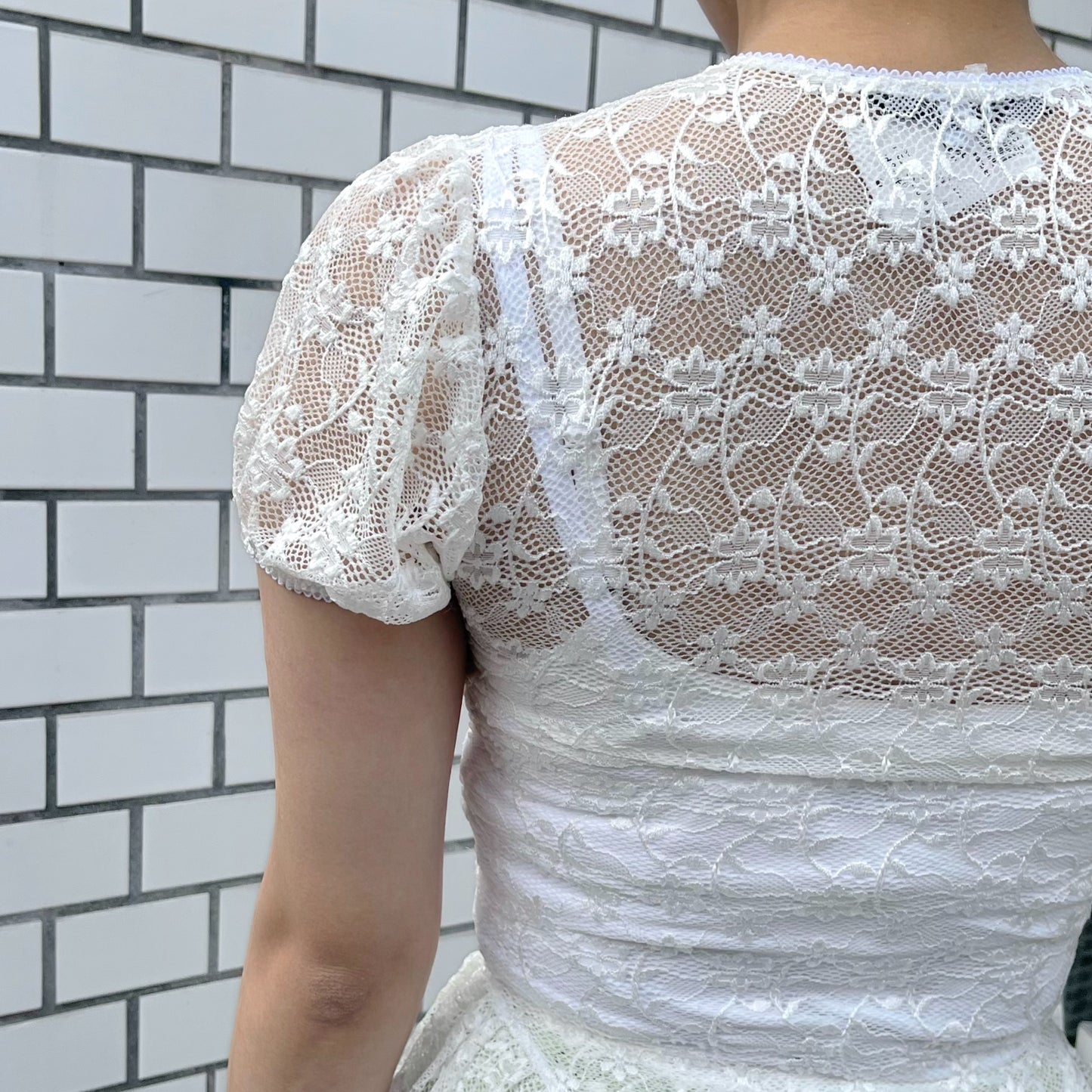 CIRCLE LACE DRESS / WHITE / サークルレースドレス