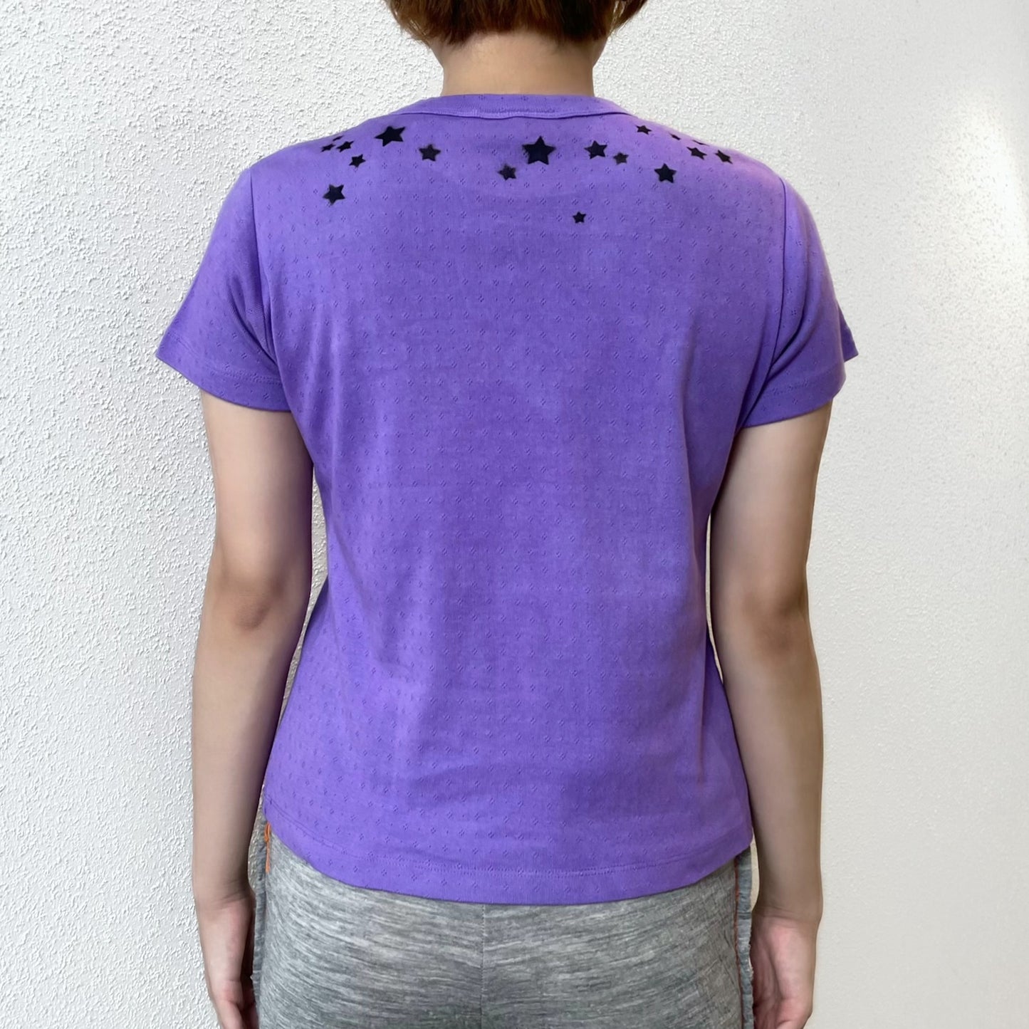 necklace tee / purple / エアブラシTシャツ