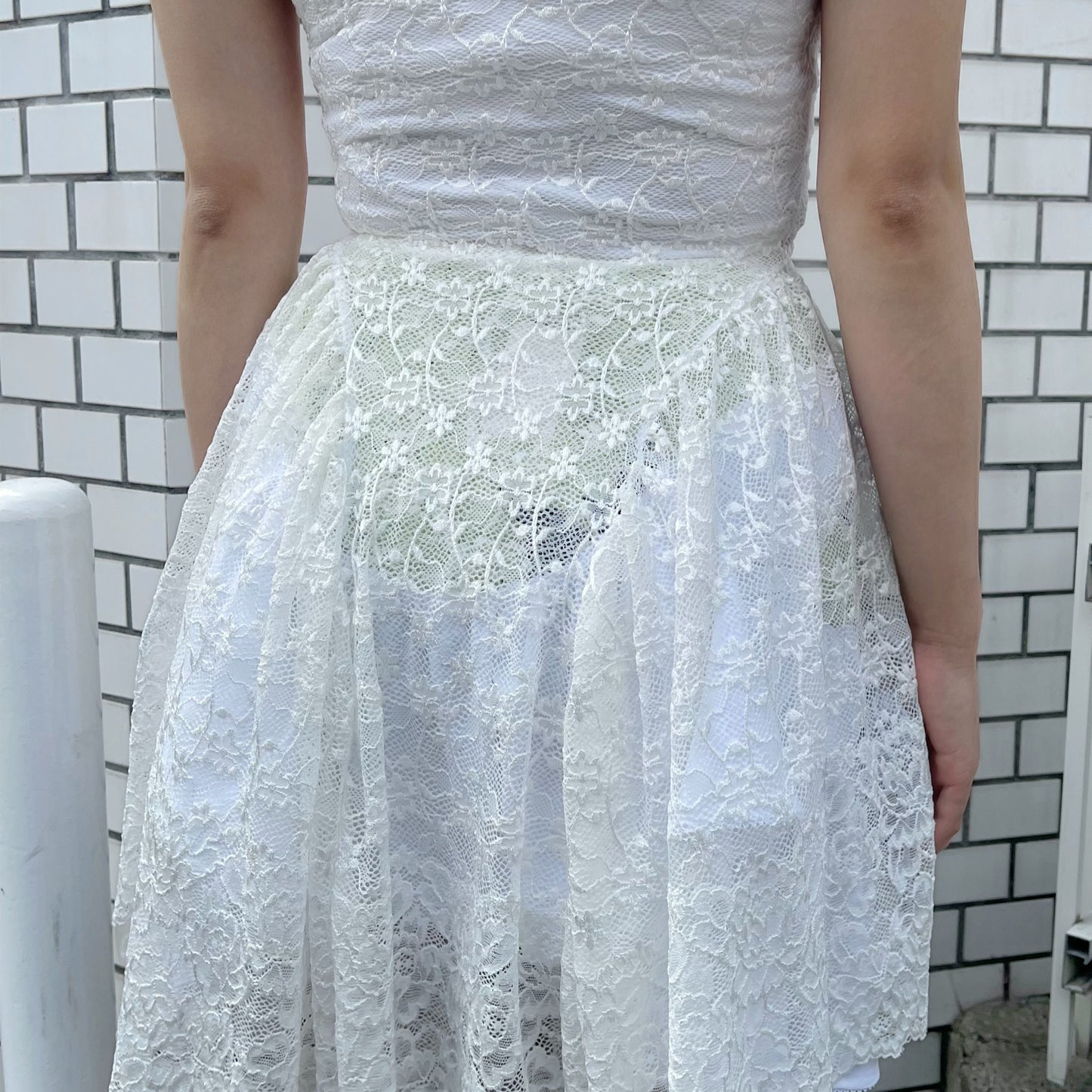 CIRCLE LACE DRESS / WHITE / サークルレースドレス