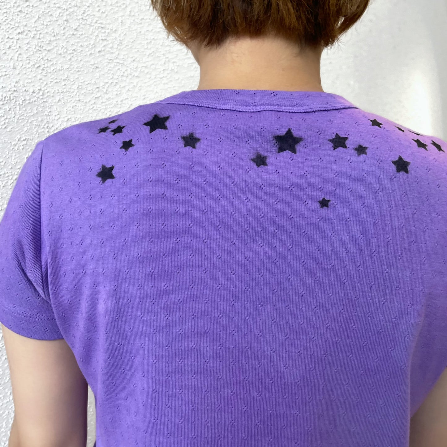 necklace tee / purple / エアブラシTシャツ