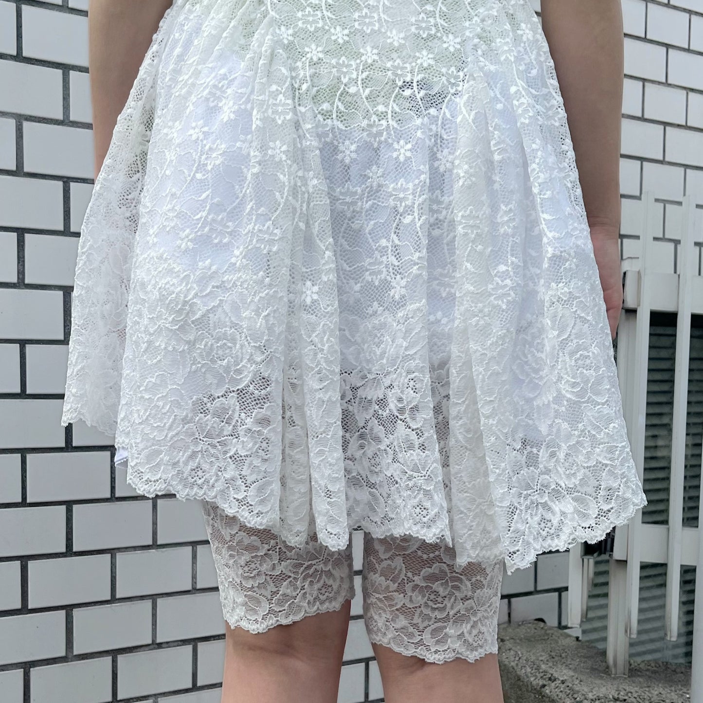 CIRCLE LACE DRESS / WHITE / サークルレースドレス