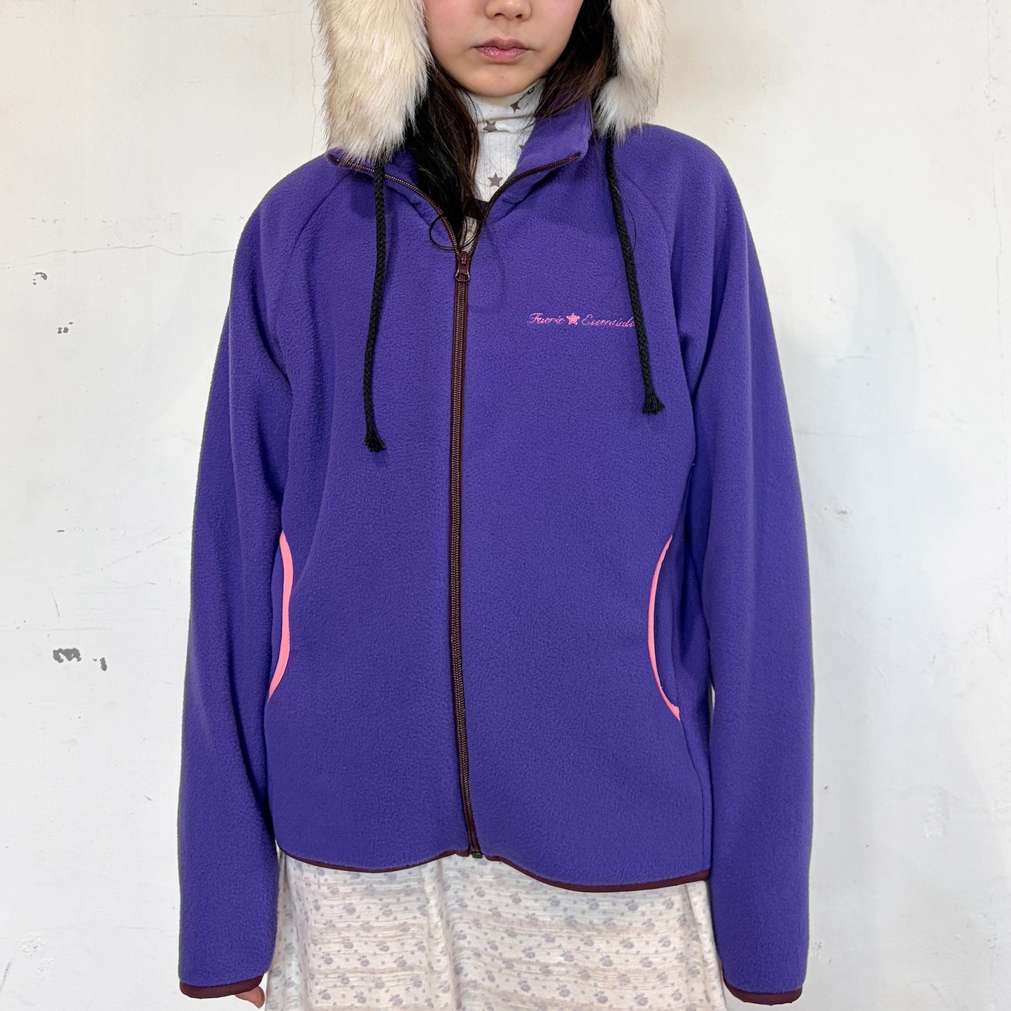 [F.E.E.S] soft fleece jacket / purple / ソフトフリースジャケット