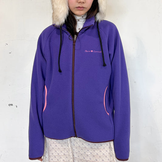 [F.E.E.S] soft fleece jacket / purple / ソフトフリースジャケット