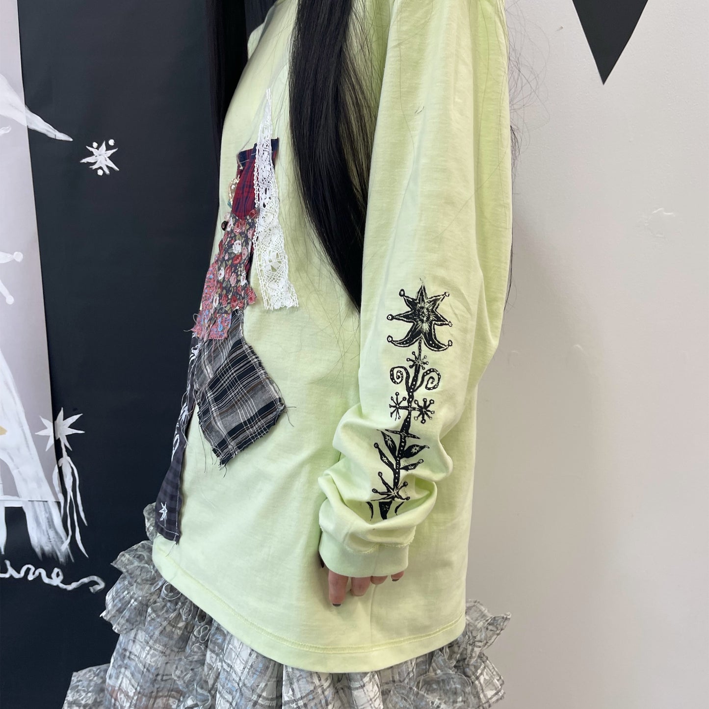 Harune collabolation Long Tshirt / Green / コラボレーションロングスリーブTシャツ