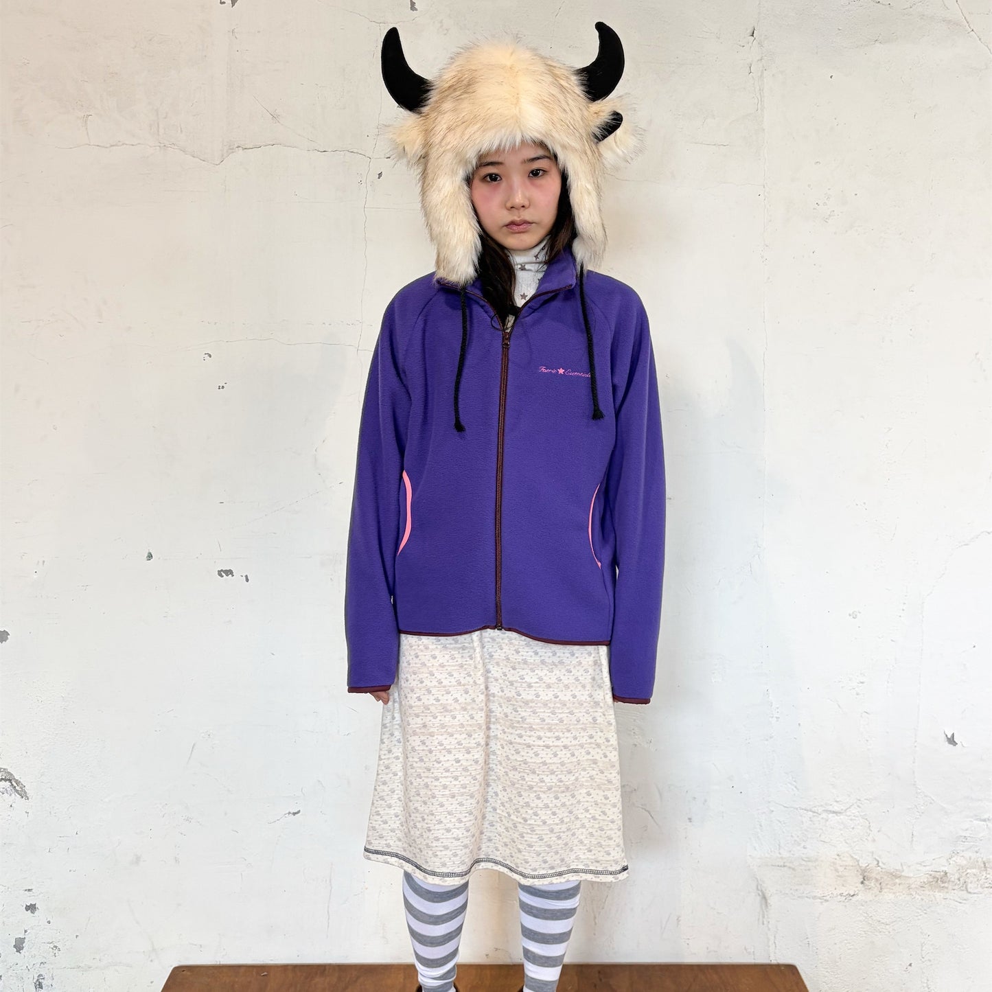 [F.E.E.S] soft fleece jacket / purple / ソフトフリースジャケット