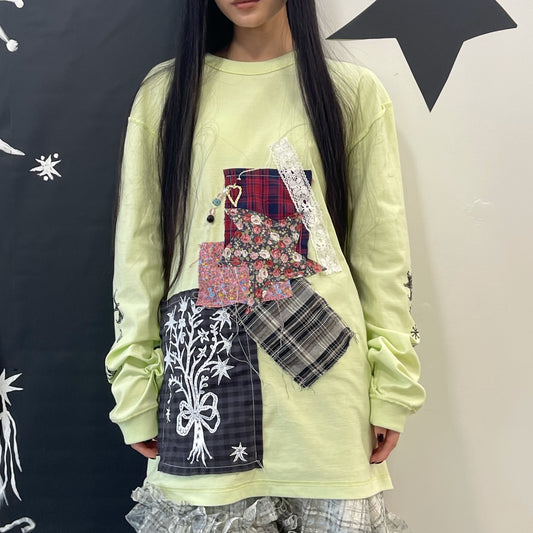 Harune collabolation Long Tshirt / Green / コラボレーションロングスリーブTシャツ