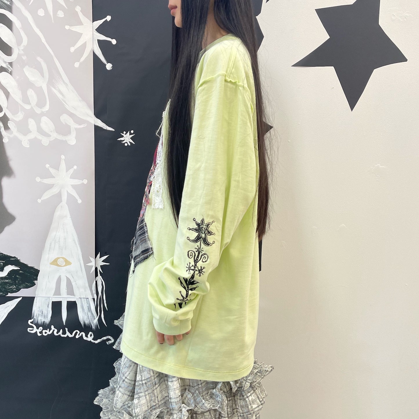 Harune collabolation Long Tshirt / Green / コラボレーションロングスリーブTシャツ