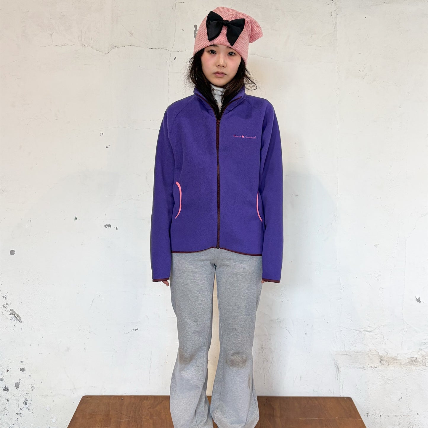 [F.E.E.S] soft fleece jacket / purple / ソフトフリースジャケット
