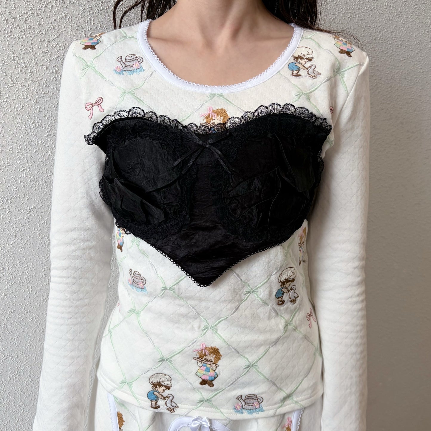 CORSET HEART / BLACK / コルセットトップ