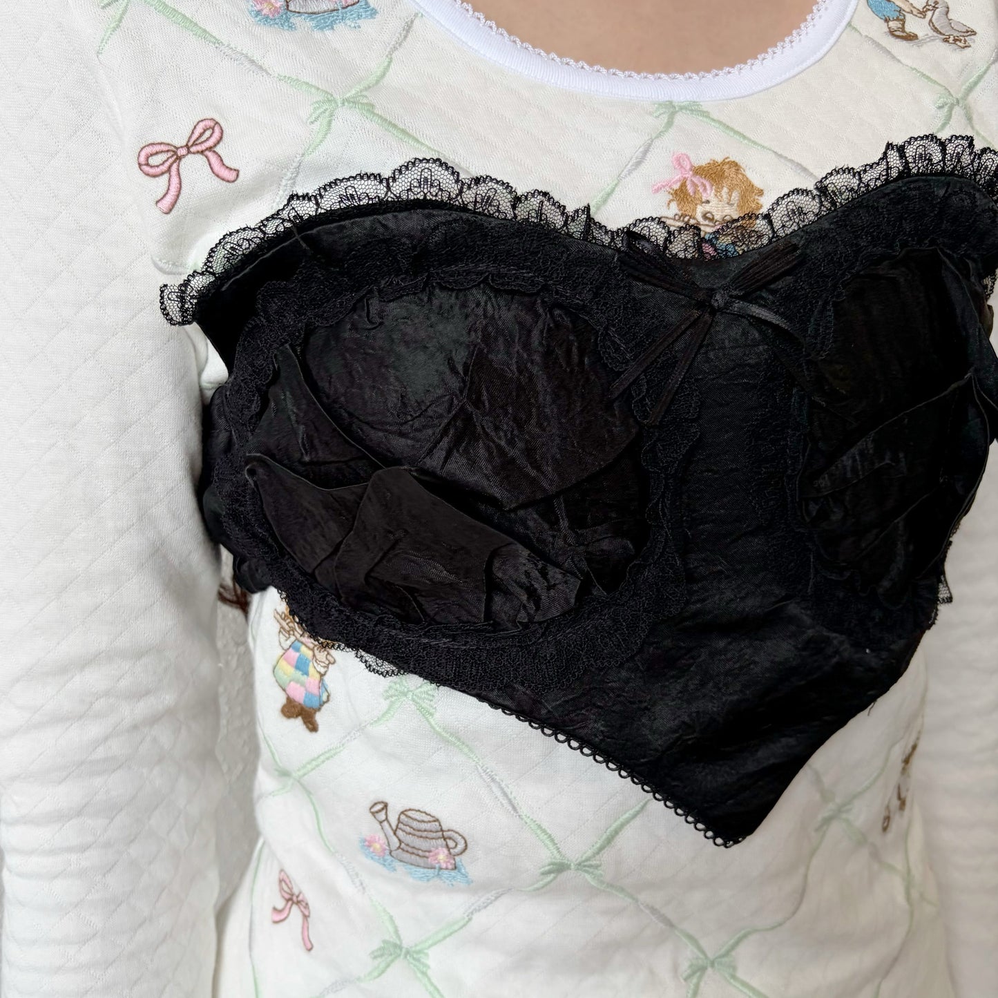 CORSET HEART / BLACK / コルセットトップ