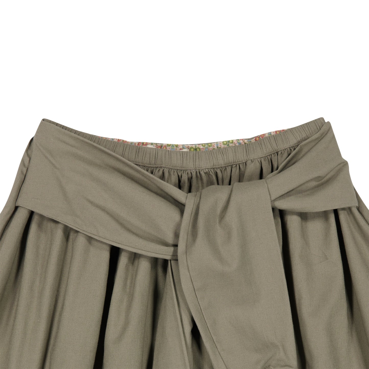 STRAP SHIRRING SKIRT / ASH BROWN / ストラップシャーリングスカート