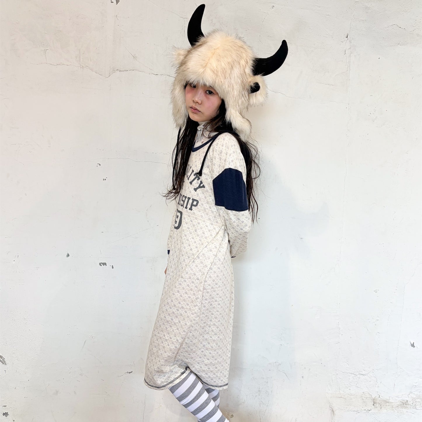 [F.E.E.S] flower rugby dress / ivory / フラワーラグビードレス