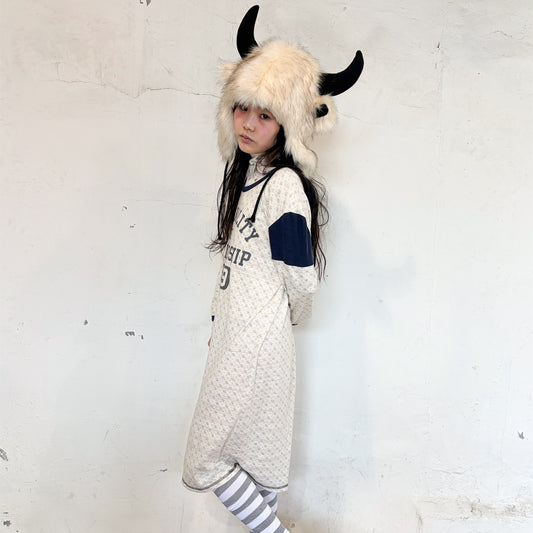 [F.E.E.S] flower rugby dress / ivory / フラワーラグビードレス