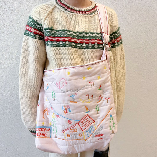 quilting shoulder bag / pale pink / キルティングショルダーバッグ
